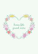 C&oelig;ur floral pour c&eacute;l&eacute;brer ma grand-m&egrave;re